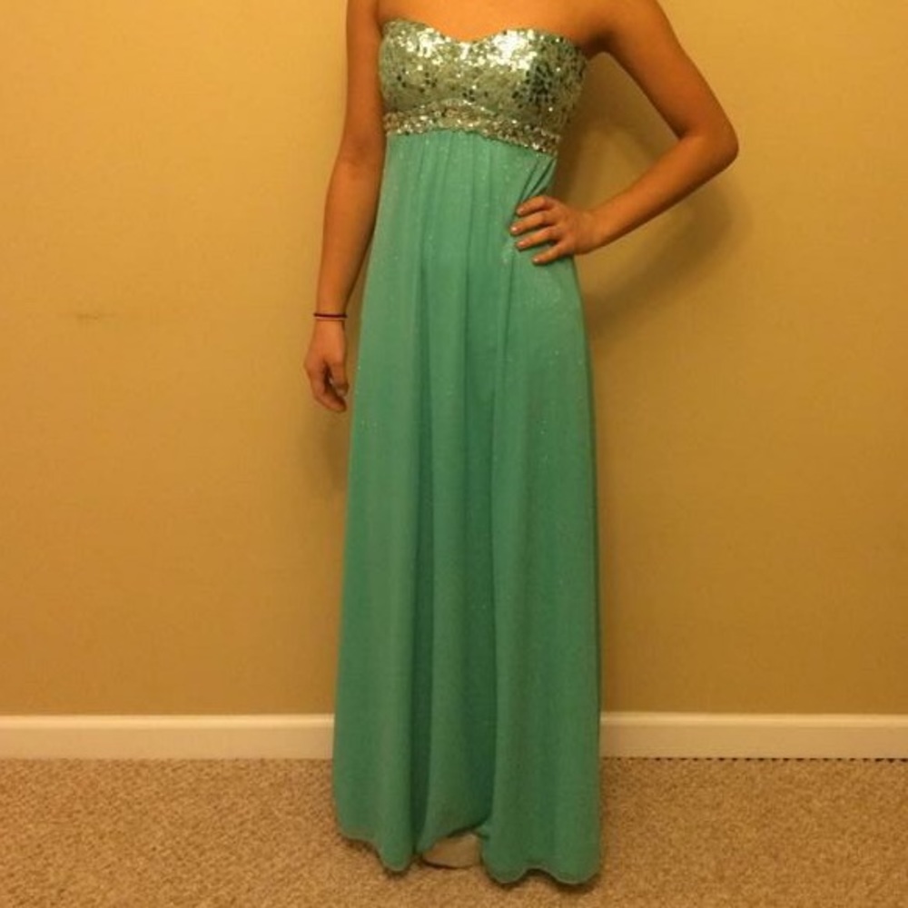 Sparkly mint dress